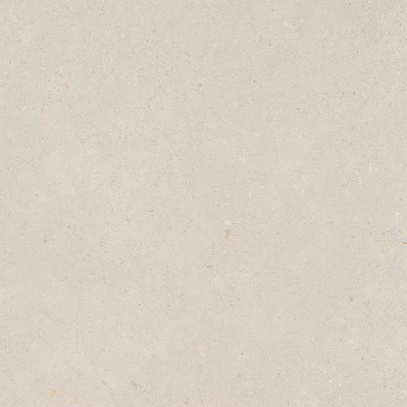 Siena Cream Wall & Floor Tile 60x60cm close-up showing a smooth, pale cream terrazzo-effect surface with fine, subtle speckles.