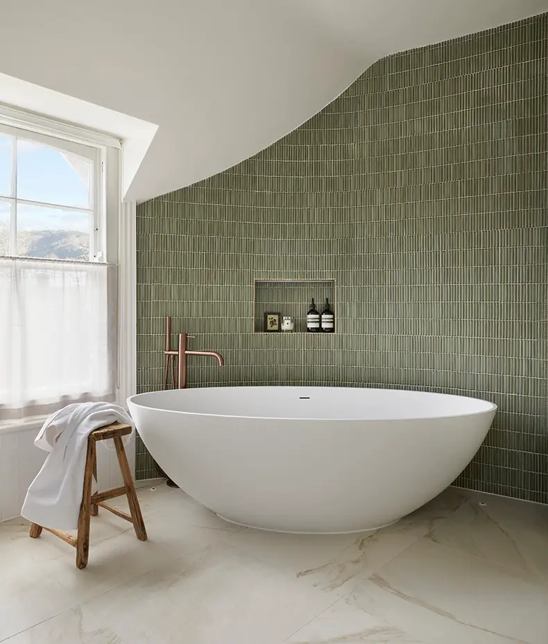 Bamboo Lustre Porcelain Mosaic Avocado 28.2x29.4cm - Image 2