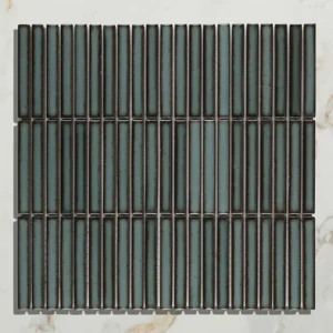 Bamboo Lustre Porcelain Mosaic Teal 28.2x29.4cm