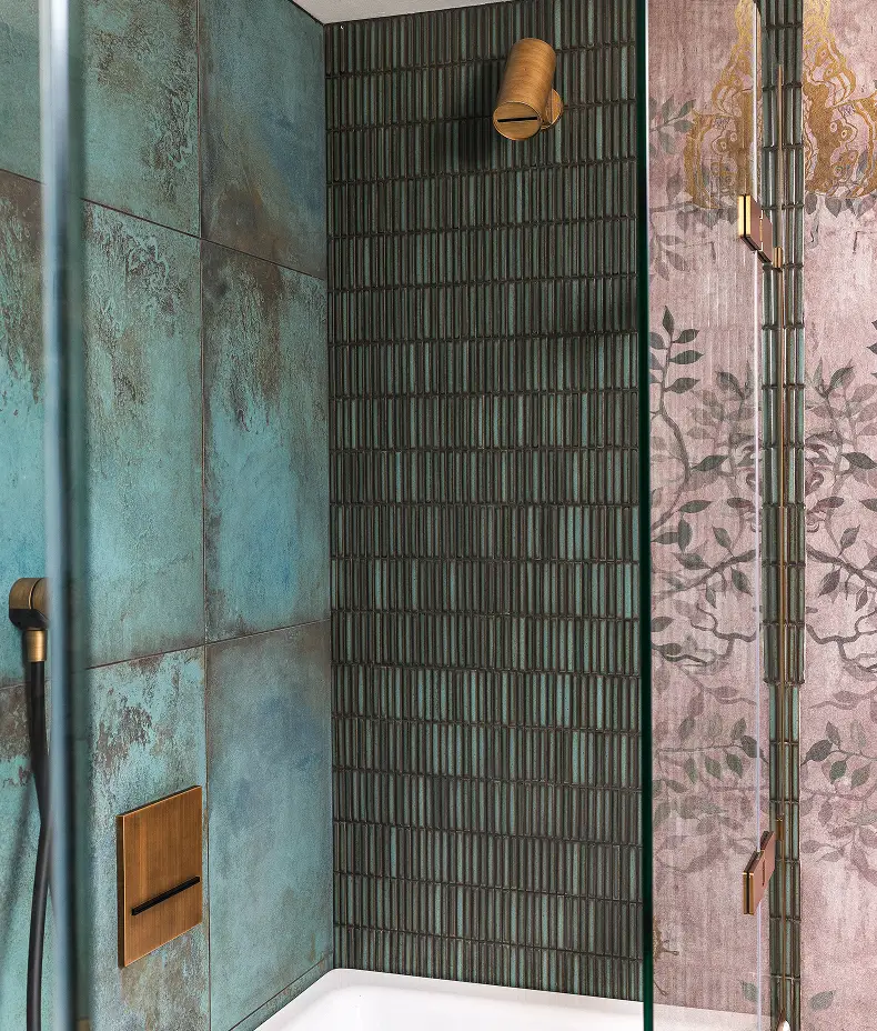 Bamboo Lustre Porcelain Mosaic Teal 28.2x29.4cm - Image 2