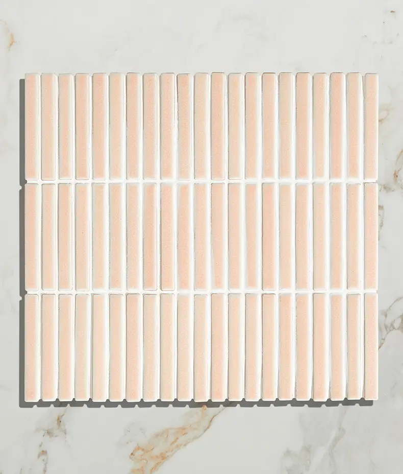 Bamboo Porcelain Mosaic Blush 29.5x28.4cm