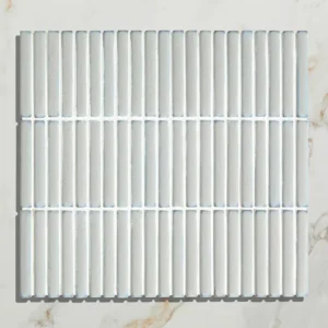 Bamboo Porcelain Mosaic Soft Grey 29.5x28.4cm