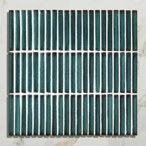 Bamboo Porcelain Mosaic Verdigris 29.5x28.4cm