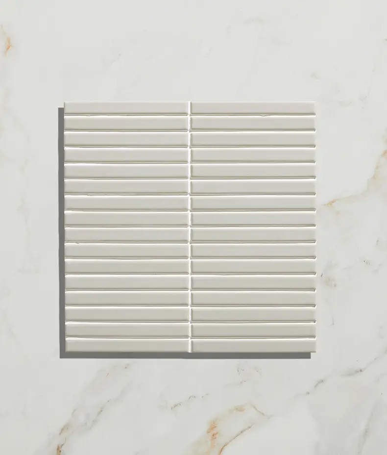 Candy Cane Porcelain Mosaic Vanilla 29.7x29.6cm