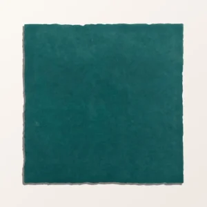 Maroc Porcelain Aquamarine 9.9x9.9cm tiles covering a kitchen backsplash, showcasing the rustic, faded blue/green finish.