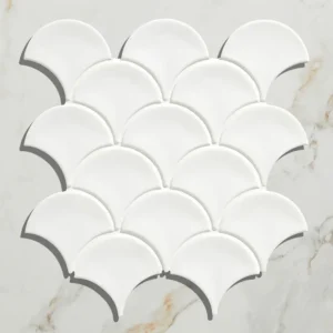 PORTARE Gelato Porcelain Mosaic Milk White 27.3x25.9cm