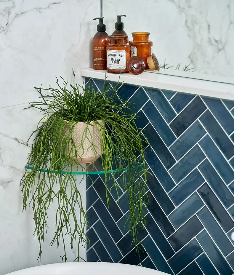 Petite Porcelain Gloss Blue 5x15cm - Image 2