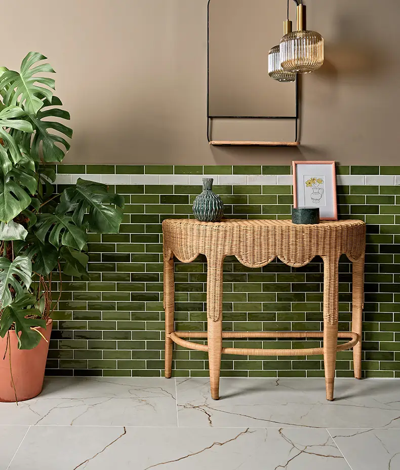 Petite Porcelain Gloss Olive 5x15cm - Image 2