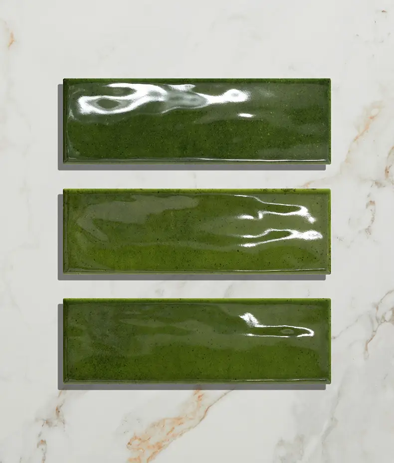 Petite Porcelain Gloss Olive 5x15cm
