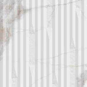 Pamena Matt White Decor Tile 40x80cm