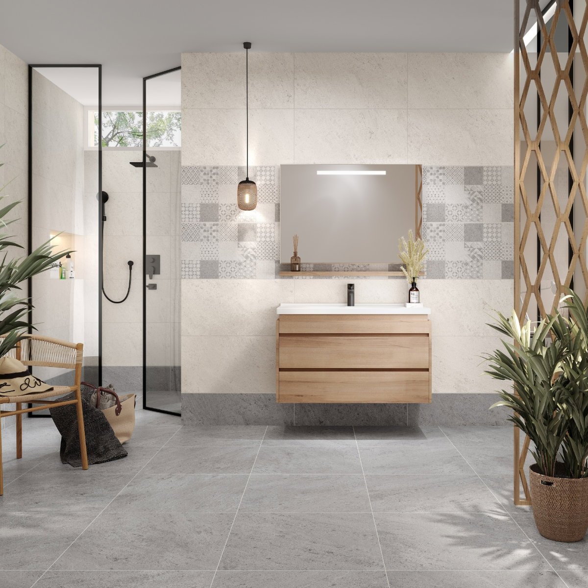 Urban Grey Matt Porcelain Tile 40x80cm - Image 2