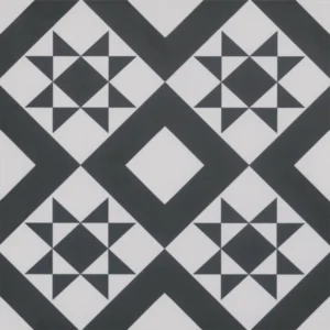 Patterned Geometric Matt Porcelain Tile 33x33cm